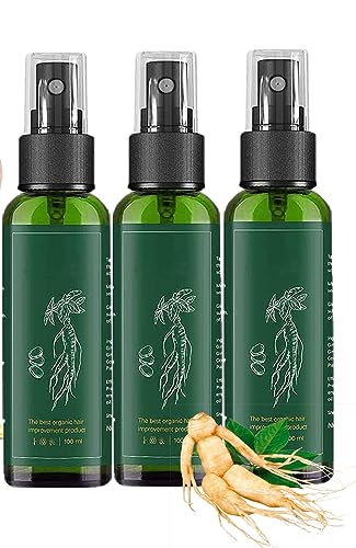 Re Fine Red Ginseng Hairre- Generation Spray, Kortin Red Ginseng Hair Regeneration Spray, Re fine Red Ginseng Spray, Ginseng Hair Growth Spray Hair Regrowth Treatment for Women Men (3Pcs)