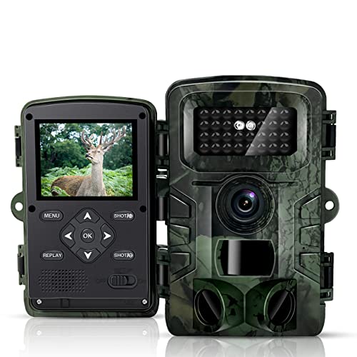 HAZA Wildkamera, 36MP HD wildkameras testsieger LCD-Bildschirm mit Video Wildtierkamera Bewegungsmelder Nachtsicht Draussen Fotofallen Kamera aufzeichnung Tiere tierbeobachtungskamera Nachtsichtkamera