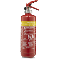 Smartwares Fettbrand-Feuerlöscher/ 2 Liter Fettlöscher für Brandklasse A&F mit Wandhalterung & Manometer, FEX-15420