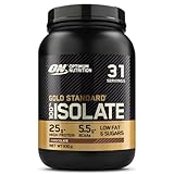 Optimum Nutrition Gold Standard Isolate Protein Pulver (mit Glutamin und Aminosäuren. Whey Isolate Eiweisspulver von ON) Chocolate, 31 Portionen, 0,93kg