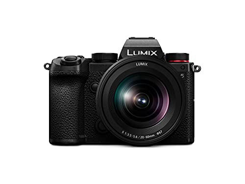 Panasonic LUMIX DC-S5KE-K Systemkamera (24 MP, 4K, Dual I.S, Touchscreen, OLED-Sucher, Staub-/Spritzwasserschutz) mit Objektiv R2060E, schwarz