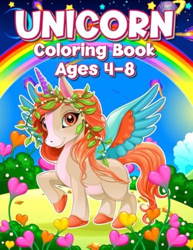 Unicorn Coloring Book: Ages 4-8
