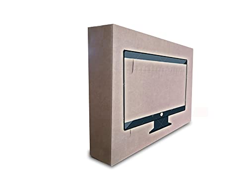 Versandverpackung für TV Fernseher Flachbildschirm 32" (Karton inkl. Eckenschutz und Luftpolsterfolie)