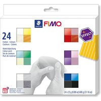STAEDTLER 8013 C24-1 FIMO Effect ofenhärtende Modelliermasse (Set mit 24 Farben)