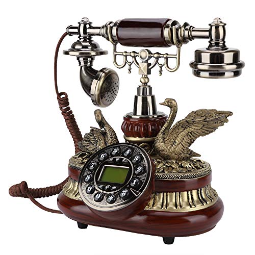 Tosuny Retro Vintage Telefon, FSK/DTMF Vintage Antike Schnurgebundenes Analog Telefon, Klassisches Europäisches Retro-Festnetztelefon mit Kabel für Hause/Hotel/Büro.
