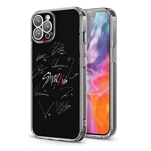 AiDirui Handyhülle Kompatibel mit iPhone 13 Hülle Stray with Signatures Kids Black Flexible Protective Silicone Shockproof Phone Cover