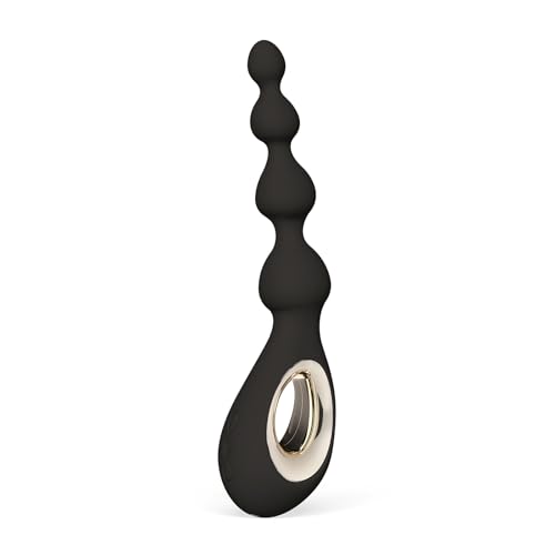 LELO SORAYA Beads, Anal Vibrator mit Perlen und Bow-Motion-Technologie sowie 8 Vibrationsmustern, Anal Kugeln, Black