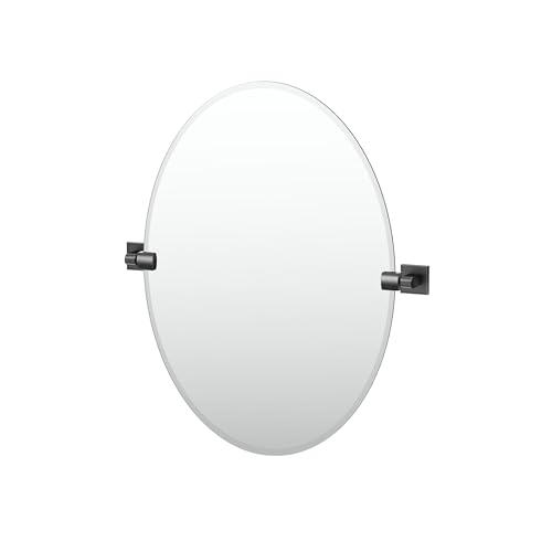 Gatco 5619MX Mode Rahmenloser ovaler Spiegel, Mattschwarz