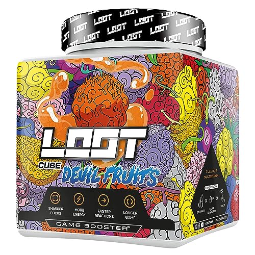 LOOT® - Premium Game Booster mit der Flow-State® Formel | 50 Servings (400g) mit Koffein | 20 hochdosierte Inhaltsstoffe | Energy Drink | Konzentration Ausdauer Reaktionsfähigkeit | Devil Fruit