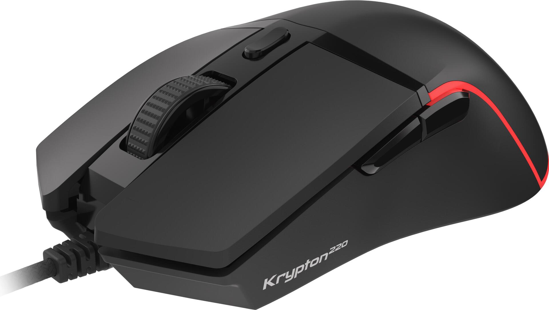 Genesis Gaming Maus Krypton 220 RGB kabelgebunden schwarz