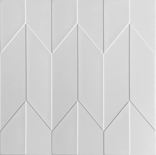 25qm / 3D Wandpaneele Wandverkleidung Deckenpaneele Platten Paneele Weiß POLYSTYROL MATERIAL (25qm = 100Stück)