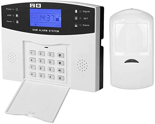 GSM Funk-Alarmanlage Set, Wireless Home Security System mit Bewegungsmelder, Tür und Fensterkontakt, Fernbedienung, Externe Sirene und App Steuerung
