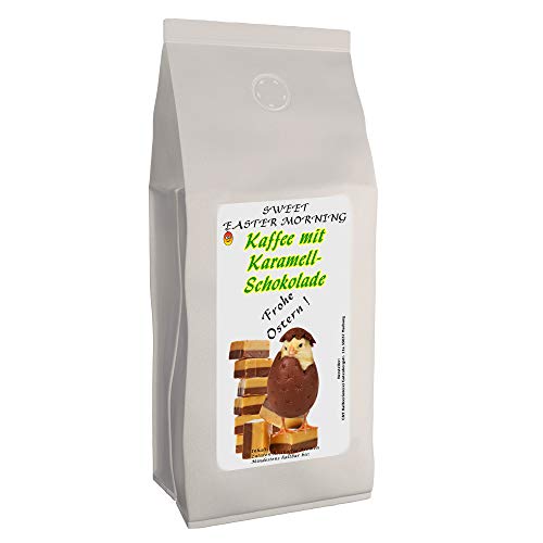 Osterkaffee „Sweet Easter Morning“ mit Karamell-Schoko-Geschmack | 1000 g gemahlen | Aromatisierter Kaffee als Ostergeschenk | Flavoured Coffee