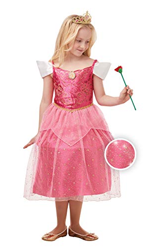 Rubie's Offizielles Disney Prinzessin Aurora Schlafende Schönheit Glitzer und Glitzer, Mädchen Kostüm