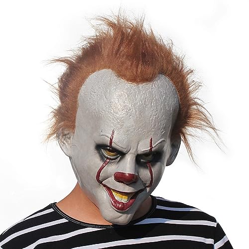 Pennywise Latex Maske Horror Kopfbedeckung für Halloween Karneval Kostüm Party Requisiten