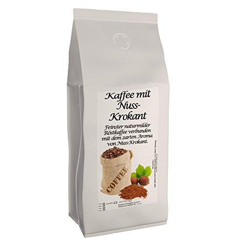 C&T Aromakaffee - Aromatisierter Kaffee Gemahlen - Nuss-Krokant 1000 g - Privatrösterei Spitzenkaffee Flavoured Coffee