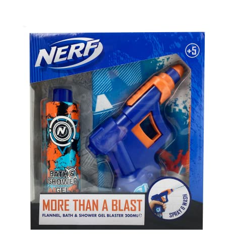 NERF Gun More THAN A BLAST SET (200ml BATH, S/GEL & FLANNEL)