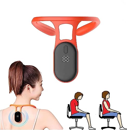 Smart Posture Corrector,Posture Reminder Portable,Vibration Reminder Posture Improvement Posture Corrector For Family,Friends Or Children (Orange)