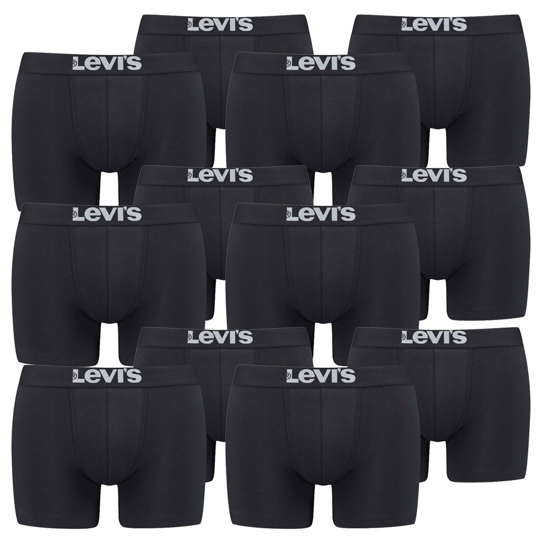 12er Pack Herren Levis Solid Basic Boxer Brief Boxershorts Unterwäsche Pants