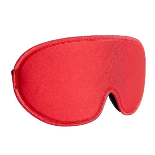 3D Memory Foam Seide Schlafmaske Weiche Schlafmaske Augenklappen Komfort Premium Gesichtsmaske Eyeshade Nacht Atmungsaktiv Mehrfarbig (Color : Red)