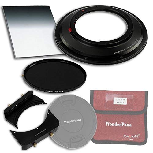 WonderPana 66 FreeArc Essentials ND 0.6HE Kit - Rotating 145mm Filter System Holder, Lens Cap, Fotodiox Pro 6.6"x8.5" 0.6 (2-stop) Hard Edge Grad ND and 145mm ND16 (4-Stop) Filters for the Canon 17mm TS-E Super Wide Tilt/Shift f/4L (Full Frame 35mm)