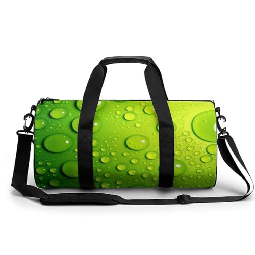 Sporttasche Grüner Wassertropfen Reisetasche Weekender Schwimmtasche Gym Bag Trainingstasche Für Herren Damen 45x23x23cm