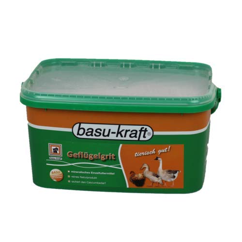 Basu Geflügelgrit 8 kg - Naturprodukt zur Absicherung des Calciumbedarfs für Junghennen Legehennen Zuchthühner Zuchtputen Zuchtgänse Geflügel-Grit