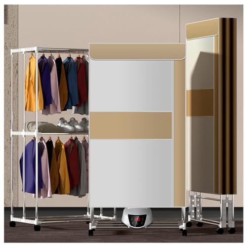 ZIROXI Wäscheständer, intelligent, konstante Temperatur, mehrere Geschwindigkeiten, beheizte Wäscheständer, Kleidung für den Innenbereich, elektrisch mit Abdeckung, großer platzsparender und