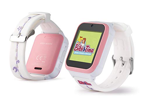 Bibi & Tina Kids-Watch - die Smartwatch für Kinder mit lustigen Spielen und tollen Funktionen! 4 Zifferblätter, Kamera, Foto, Video, Schritte, Alarm, Stopuhr, Timer, Filter u.v.m.