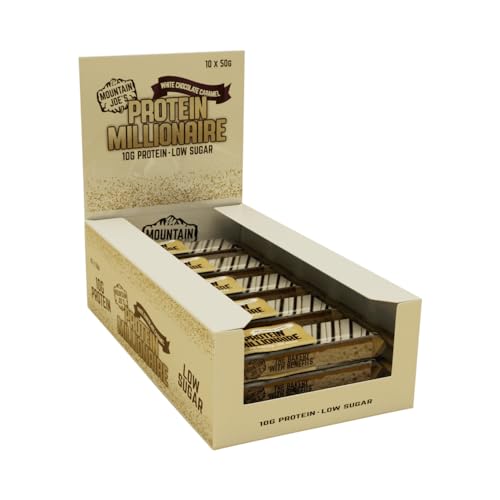Mountain Joe´s Millionaire Protein Riegel White Chocolate Caramel 10er Box