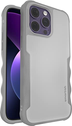 Smartish iPhone 14 Pro Max Schutzhülle - Gripzilla Kompatibel mit MagSafe [Robust + Tough] Gepanzerte Slim Cover Fallschutz - Grauer Bereich, GZ22PX-GRAY