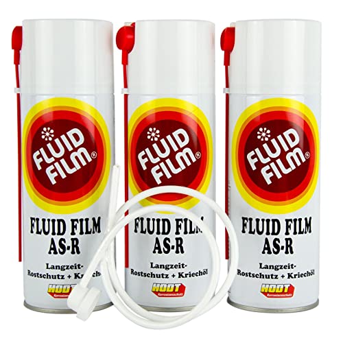 3x FLUID FILM AS-R Rostschutz Korrosionsschutz Hohlraumschutz 400 ml & Sonde