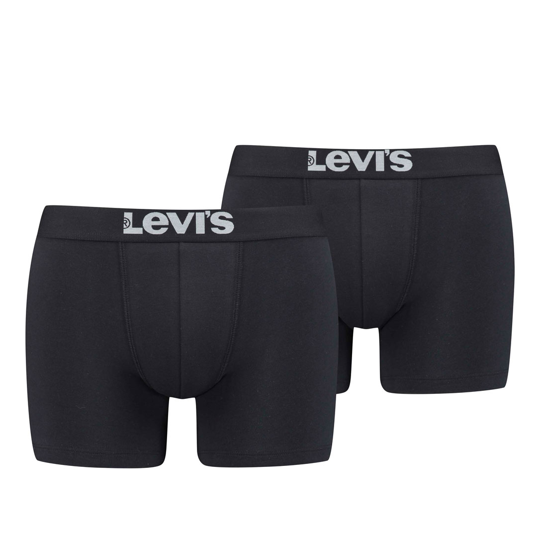 Levi's Herren Levis Men SOLID Basic Boxer 2P Boxershorts, Schwarz (Jet Black 884), Medium (Herstellergröße: 020) (2er Pack)