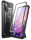 SupCase Outdoor Hülle für Samsung Galaxy S20+ Plus (6.7") Handyhülle Bumper Case 360 Grad Schutzhülle Cover [Unicorn Beetle Pro] mit Integriertem Displayschutz, Gürtelclip und Ständer (Schwarz)