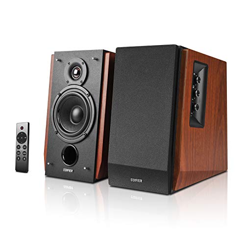 Edifier R1700BTs Aktive Bluetooth Lautsprecher - Bluetooth v5.0, 2.0 Drahtlose Nahfeld Studio Lautsprecher - 66w RMS mit Subwoofer Ausgang - Holzgehäuse