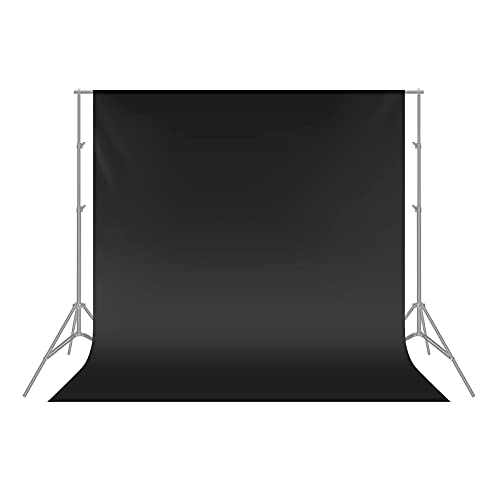 Neewer 6 x 9FT / 1,8 x 2,8 M Fotostudio 100% reines Muslin Faltbare Hintergrund-Hintergrund für Fotografie, Video und Fernsehen (Schwarz)