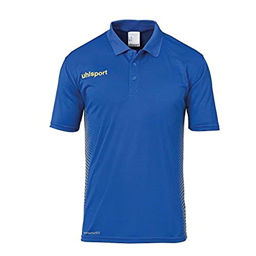 uhlsport Kinder Score Polo Shirt T, azurblau/limonengelb, 164