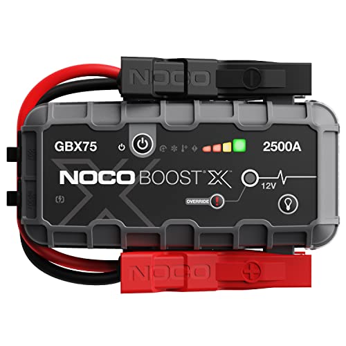 NOCO Boost X GBX75 2500A 12V UltraSafe Starthilfe, Tragbare Auto Batterie Booster, Powerbank-Ladegerät, Starthilfekabel und Überbrückungskabel für bis zu 8,5-Liter-Benzin- und 6,5-Liter-Dieselmotoren