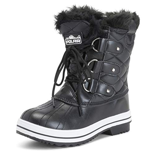 Polar Womens Snow Boot Quilted Short Winter Snow Rain Warm Waterproof Boots - 7 - BLL40 YC0023