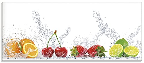 Artland Design Spritzschutz Küche I Alu Küchenrückwand Herd Obst Foto Bunt F1OA Zitronen Kirschen Erdbeeren Limetten
