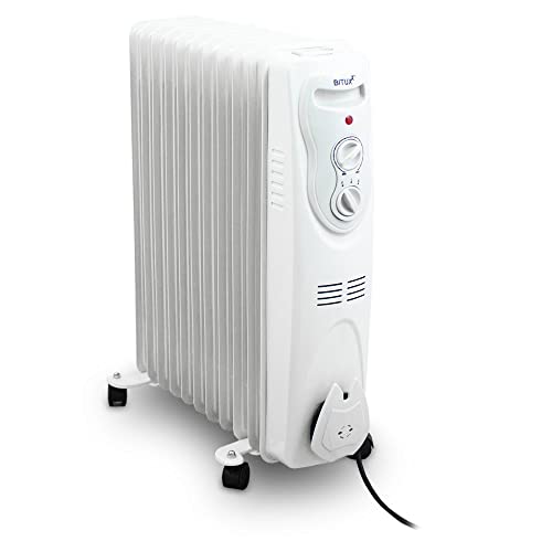 Bituxx 2500W elektrischer Ölradiator Öl Radiator Heizkörper 3 Heizstufen (2500, watts)