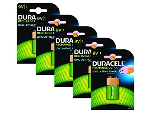 Duracell Rechargeable 9V Batteries--Pack of 5