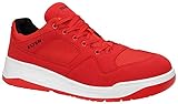 ELTEN Maverick Red Low ESD S3 Herren Sicherheitsschuhe, Arbeitsschuhe, Sicherheitshalbschuh, Zertifiziert Nach En ISO 20345 : S3, Stahlkappe (Rot), EU 45