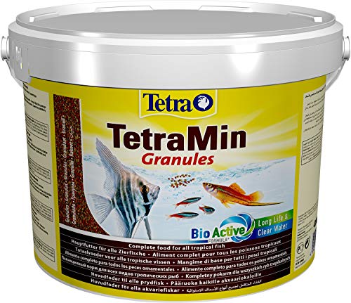 TetraMin Granules (Hauptfutter in Granulatform für alle kleinen Zierfische wie z.B. Salmler und Barben), 10 Liter Eimer