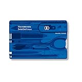 Victorinox Multitool Card Swiss Card Classic, Taschenmesser in Kreditkartenformat, Multitool-Werkzeug, 10 Funktionen, Spitzklinge, Schere