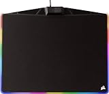 Corsair MM800C Polaris RGB Gaming Mauspad (Medium, RGB 15 Zonen Beleuchtung, Stoffoberfläche) schwarz