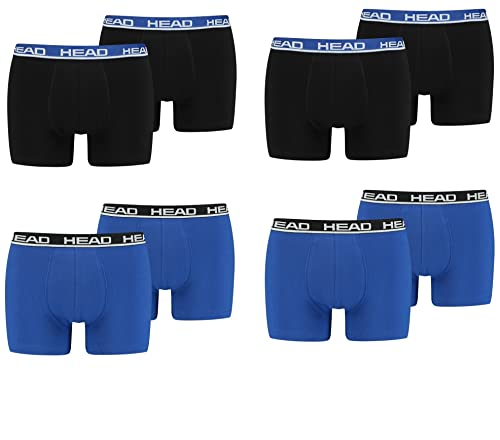 HEAD Herren Boxershorts Unterwäsche 8P (Black Blue/Blue Black, XL)