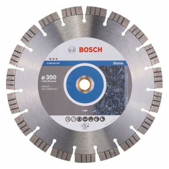 Bosch - Diamanttrennscheibe Best for Stone, 300 x 20,00/25,40 x 2,8 x 15mm