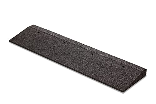 bepco Bordsteinkanten-Rampe 100 mm aus Gummifasern (schwarz) - Auffahrrampe - Türschwellenrampe (100 x 25 x 4 cm)