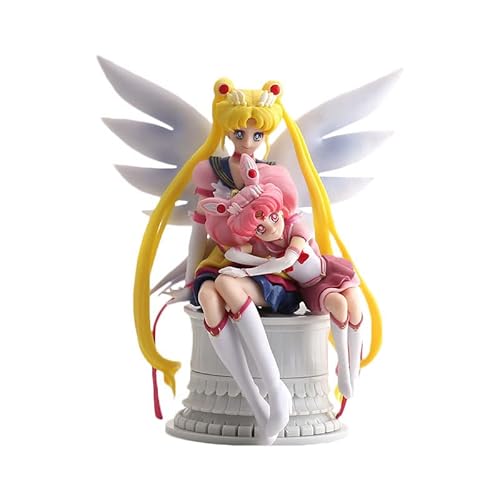 FABIIA Sailor Moon -Figuren, Sitzend Tsukino Usagi Kleines Kaninchencharaktermodell, Anime Charaktere Kuchendekoration Für Kinderpartydekoration(Size:16.5cm)